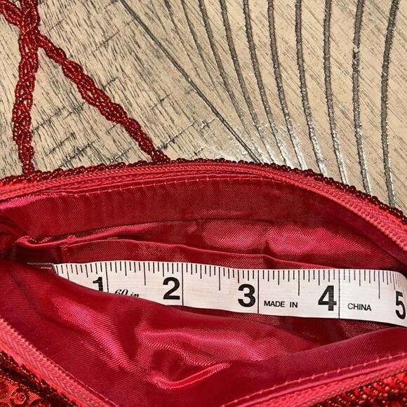 Heirloom Red Hot π Walborg Evening Purse π sparkle π & shineβπͺ© 1970s style! - Picture 13 of 17